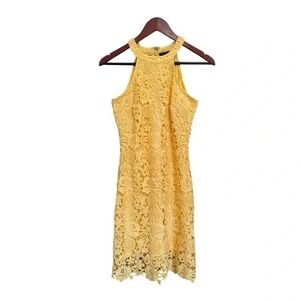 Lulu's Yellow Halter Sheath Mini Dress